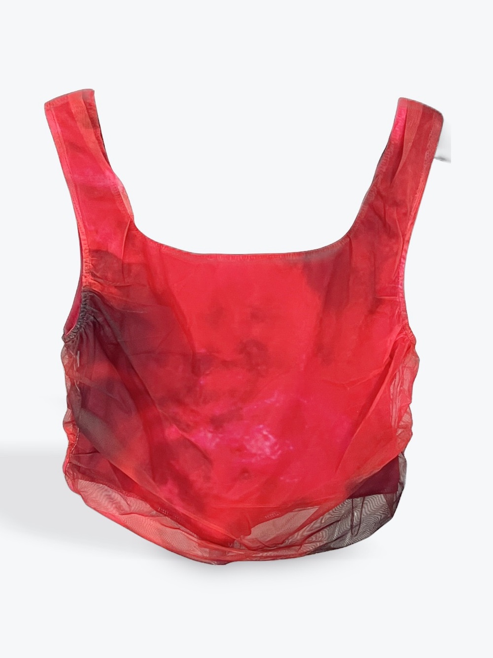 Cider Red Sheer Scoop Neck Tank Top